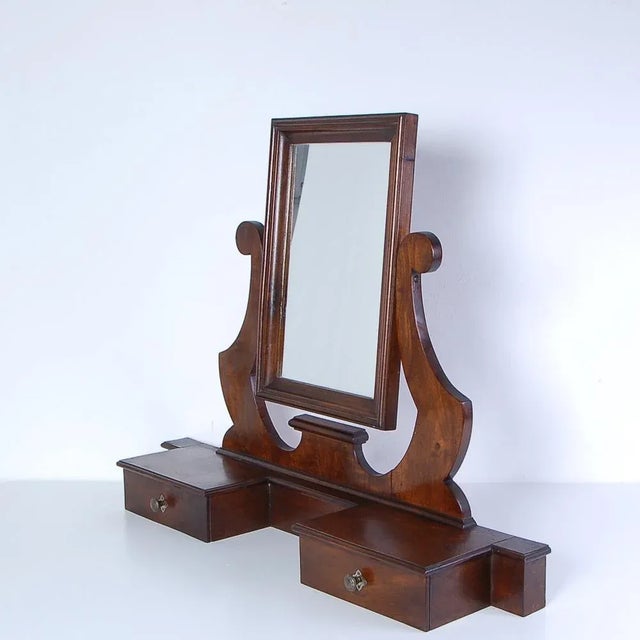 Dressing Mirror in Walnut, Early 1900s For Sale - Image 3 of 13