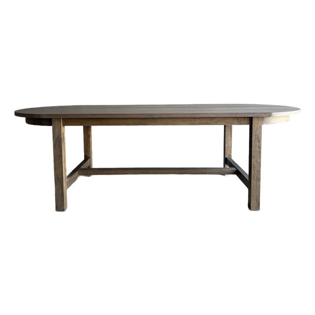 Oval Dining Table in Natural White Oak 74" - Montana Brown For Sale