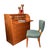 1960s Mid Century Modern Scandinavian Roll Top Secretary Desk For Sale - Image 9 of 9