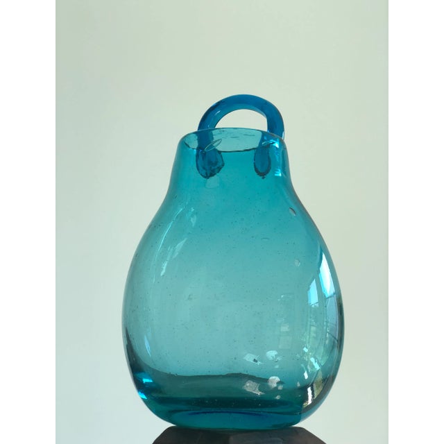 Boho Chic Late 20th Century Handblown Glass Hanging Wall Vase For Sale - Image 3 of 10