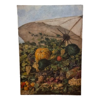 French School Artist, Still Life with Fruit, 1800s, Oil Painting on Canvas For Sale