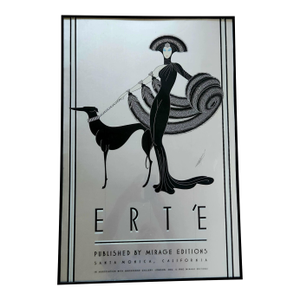 Erte Symphony in Black Framed Art Print 1980
