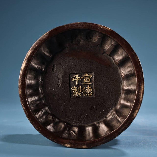 Silver Vintage Chinese Guardian Lion Censer With Silver and Gold Patina For Sale - Image 8 of 9