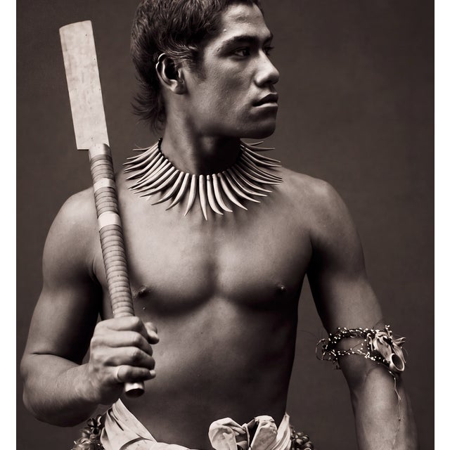 Atelier Aria Lumae Burton Brothers Samoa Portrait 1899 Restored Fine Art Gallery Board Print 20 X 24 on Archival Museum Grade Hahnemuhle Baryta Paper For Sale - Image 4 of 17