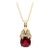 4.02 Carat Cushion Rhodolite Garnet 14k Gold Solitaire Pendant For Sale