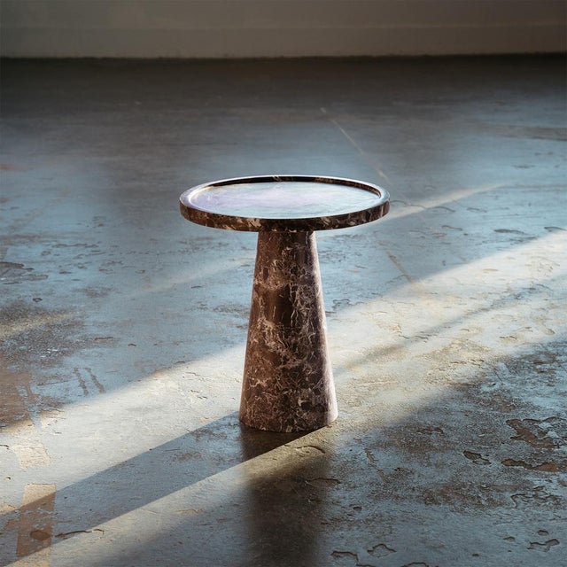 Stone Rosso Levanto Marble Cone Side Table by Kiwano Concept For Sale - Image 7 of 10