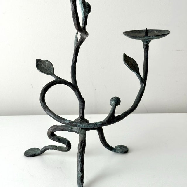 Sculptural Iron Vine Candlestick Holder For Sale - Image 4 of 7