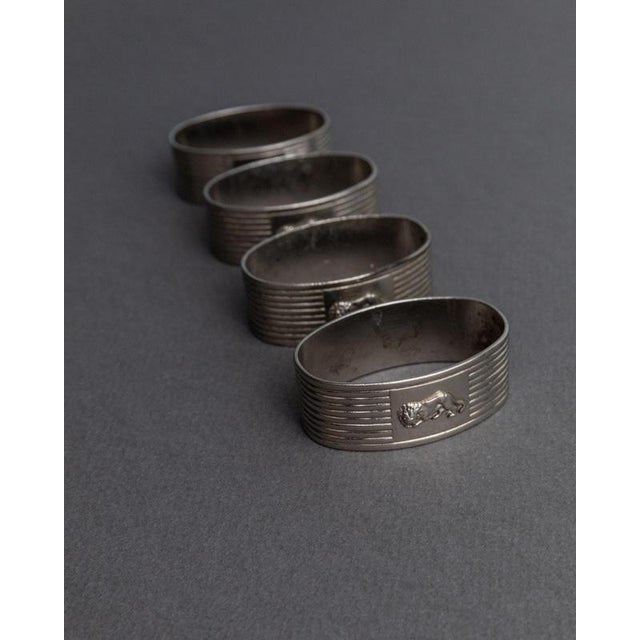 Vintage Silver-Plated Napkin Rings, 1960s, Set of 4 For Sale - Image 4 of 11
