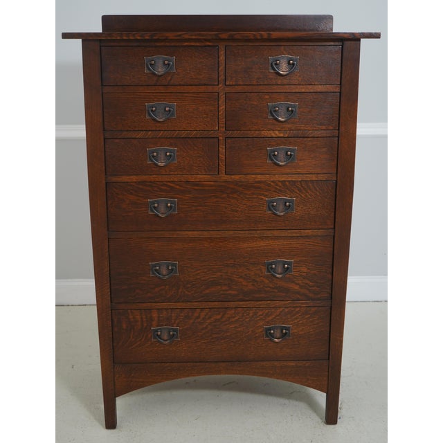 Age: C.2005 Details: Finish no.31 9 Drawers Dovetailed Drawer Construction High Quality Construction Arts & Crafts Style...