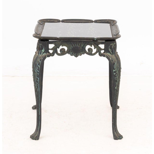 Louis XV Style Faux Marble Top Cast Iron End Table For Sale In New York - Image 6 of 6