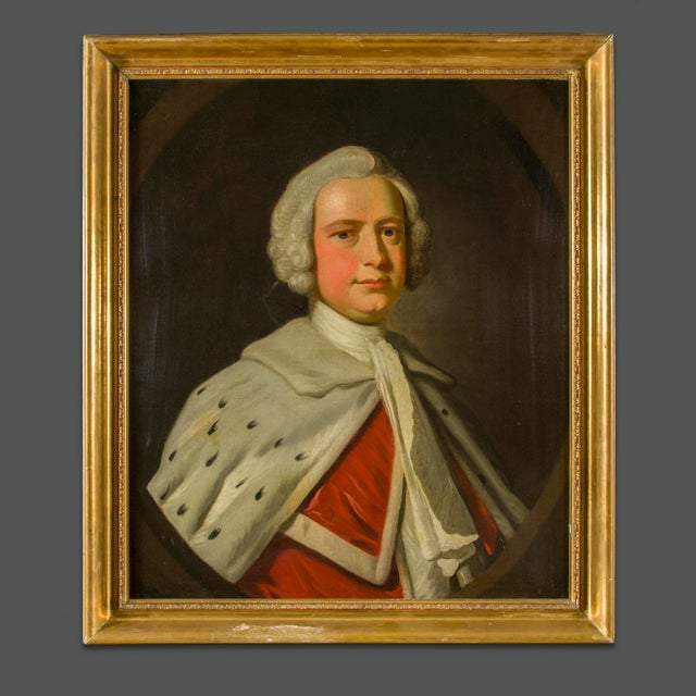 Thomas Hudson, Portrait, 1752, Oil on Canvas, Framed For Sale - Image 9 of 10