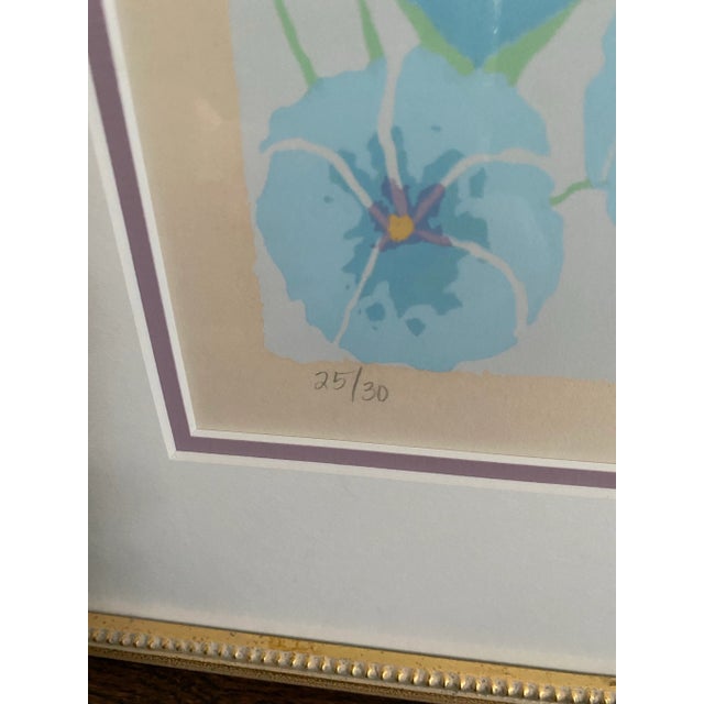 Framed Floral Lithograph - Signed and Numbered For Sale - Image 4 of 6