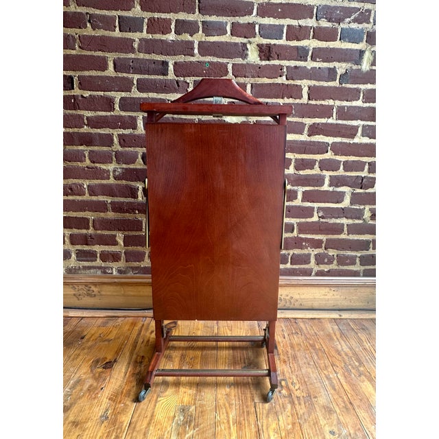 Burgundy Ico Parisi for Fratelli Requitti Italian Modern Valet & Pants Press For Sale - Image 8 of 12