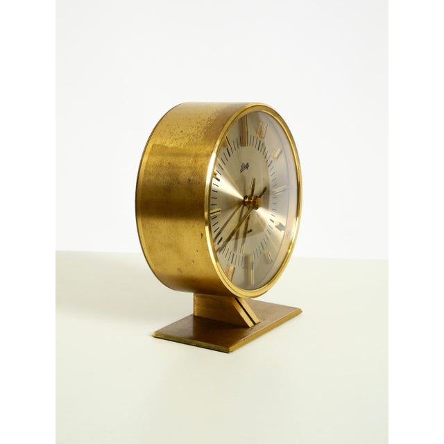 Round Brass Table Clock by Schatz, Germany, 1960s For Sale - Image 9 of 18