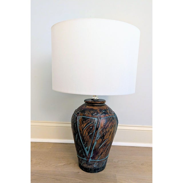 1990s Postmodern Ceramic Lamp Brutalist Style by Elite Lighting For Sale - Image 9 of 13