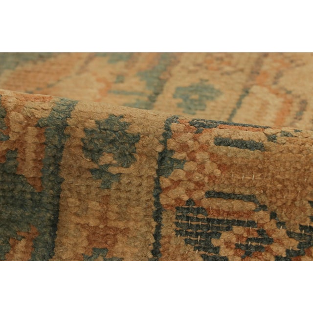 Beige Antique Oushak Runner in Golden-Beige With Geometric Medallions - Rug & Kilim For Sale - Image 8 of 8