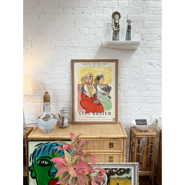Modern Vintage French Exhibition Poster by Yves Brayer for Galerie Isy Brachot Brussels, 1964 For Sale - Image 3 of 15