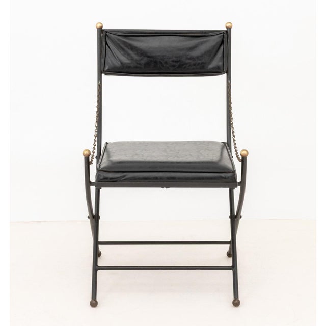 Maison Jansen Style Campaign Chairs, Pair For Sale In New York - Image 6 of 10