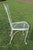 Vintage Lee L. Woodard & Sons Wrought Iron White Patio Set—A Table and Four Chairs For Sale - Image 6 of 18