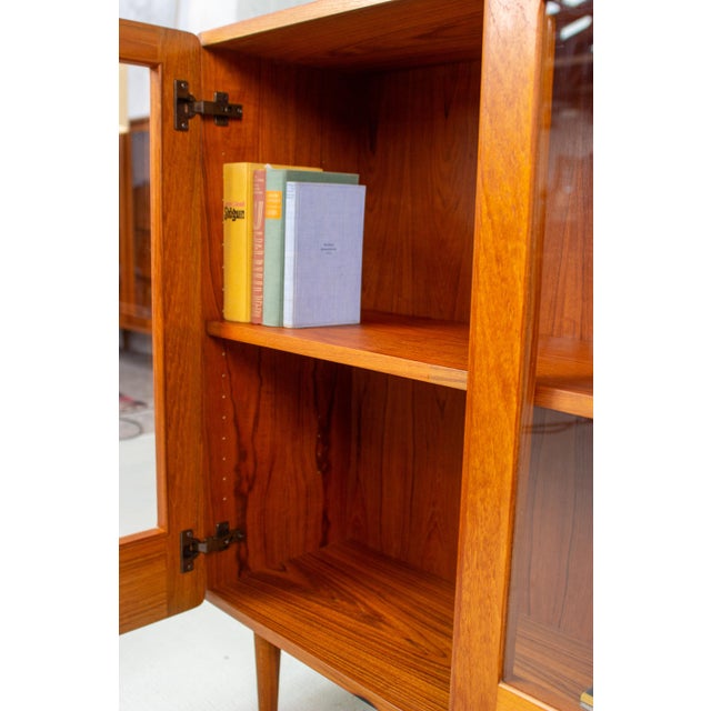 Brown Vintage Danish Teak Vitrine, 1960s For Sale - Image 8 of 18