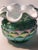 Fenton Art Glass Company Artichoke Vintage Fenton Jacqueline Opalescent Cased Glass Green Vase Bowl For Sale - Image 4 of 10