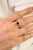 14k Gold 1ct Pear Shape Blue Sapphire Diamond Halo Art Deco Ring Size 4 For Sale - Image 10 of 15