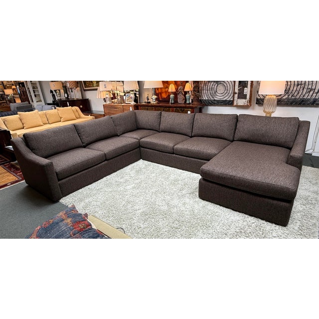 Textile Arhaus Ashby Collection Sectional With Chaise Lounge, Wiley Earth For Sale - Image 7 of 12