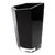 Hand Blown Murano Penta Vase in Onyx Black For Sale