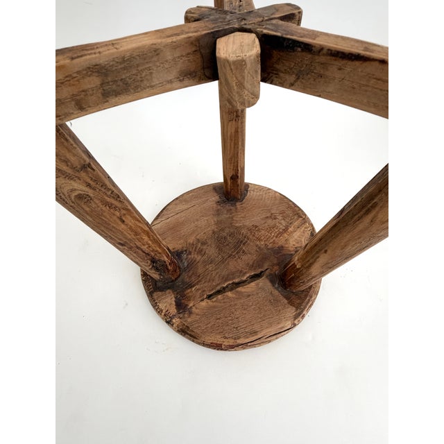 Rustic Elm Milking Stool For Sale - Image 9 of 9