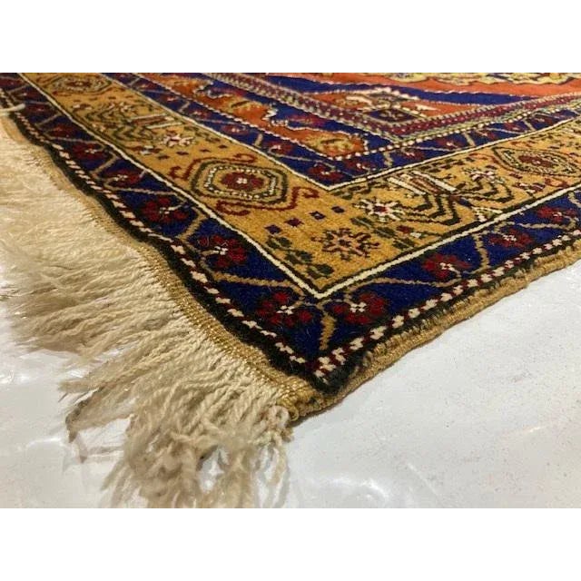 Navy Blue 1970s Vintage Turkish Rug For Sale - Image 8 of 9