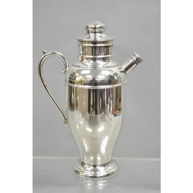 Metal Vintage Sheridan Art Deco Silver Plated Martini Cocktail Shaker Pitcher For Sale - Image 7 of 7
