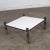 Postmodern Post-Modern Low Coffee Table or End Table White Laminate & Metal on Casters Style Brian Kaneodern For Sale - Image 3 of 11