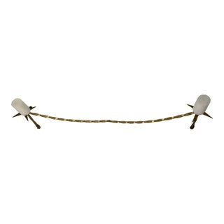 Two Arm Mantel Brass Candelabra Solid Piece For Sale