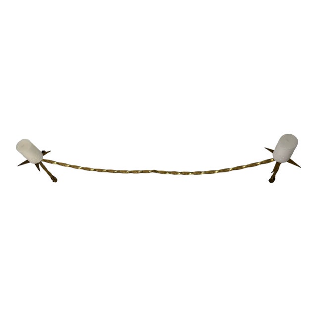 Two Arm Mantel Brass Candelabra Solid Piece For Sale
