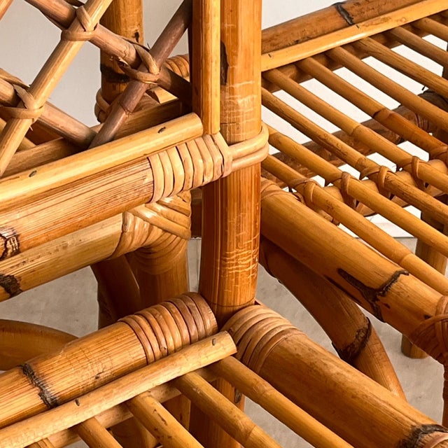 Mid-Century Modern Mid-Century Bamboo and Rattan Chairs, 1960s, Set of 4 For Sale - Image 3 of 18