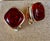 Vintage Panetta Cushion-Cut Faux Ruby Clip-on Earrings, Pair For Sale - Image 4 of 7