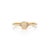 Natural Oval Cabochon Opal Ring With Trio Diamonds in 14k Yellow Gold Size 5 For Sale - Image 4 of 16