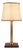 Brass Table Lamp with Leather Base in the style of Jacques Adnet, 1960s For Sale