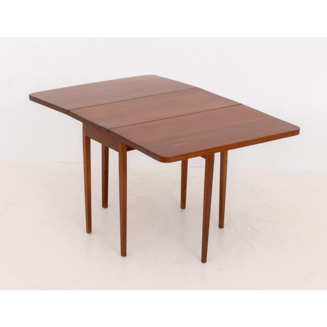 Mid 20th Century American Mid-Century Modern Diminutive Mahogany Drop-Leaf Table For Sale - Image 5 of 8