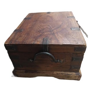 1900-1909 Wood Brass Arts & & Crafts Desk Box For Sale