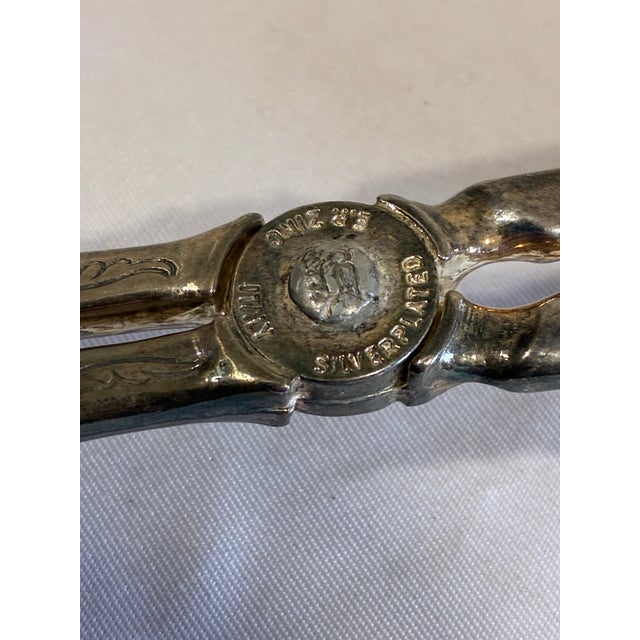 Metal Italian Silverplate Scissor Salad Tongs For Sale - Image 7 of 7