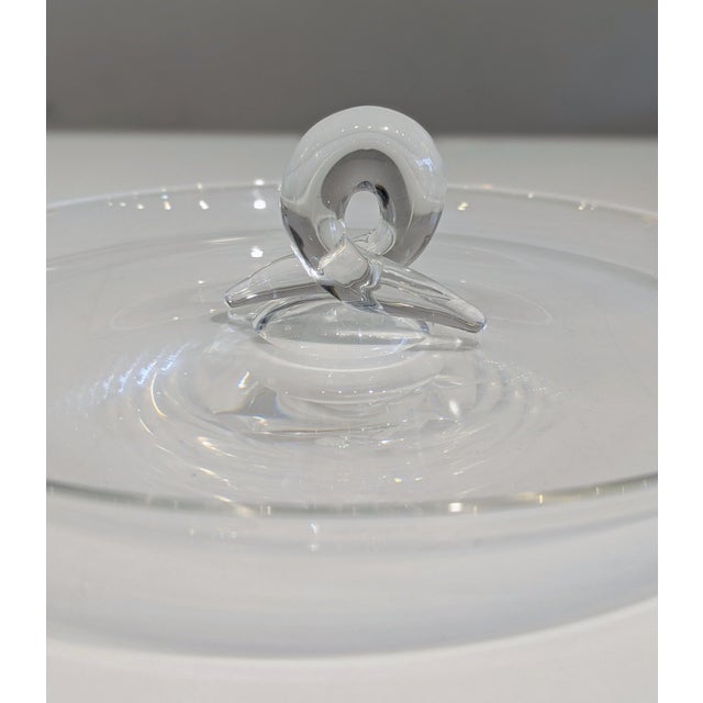 Stueben Crystal Platter With Handle For Sale In San Francisco - Image 6 of 6