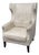 Z Gallerie Davis Leather Wingback Armchair For Sale