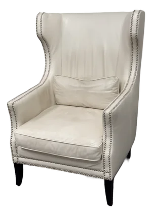 Z Gallerie Davis Leather Wingback Armchair
