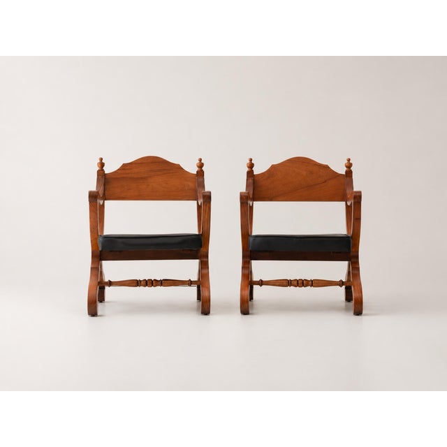 Mexican Pair of Campeche Chairs For Sale - Image 3 of 9