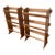 Mid-Century Arts & Crafts Three-Tier Wood Book Trough Stands, a Pair For Sale