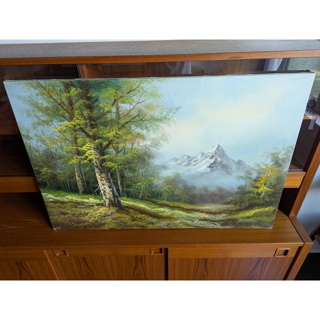 1970s Vintage Original Alpine Mountain Landscape Painting Signed Balla / Bella For Sale - Image 4 of 13