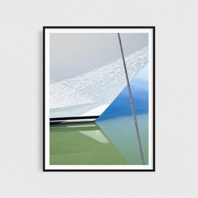 Contemporary Abstract Minimalist 'Boat Reflection', Large 27 X 36" Fine Art Photography Print For Sale - Image 3 of 3