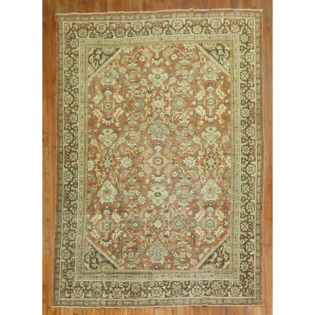 Traditional Rust Room Size Antique Rug, 8'11'' X 12'3'' For Sale - Image 10 of 10