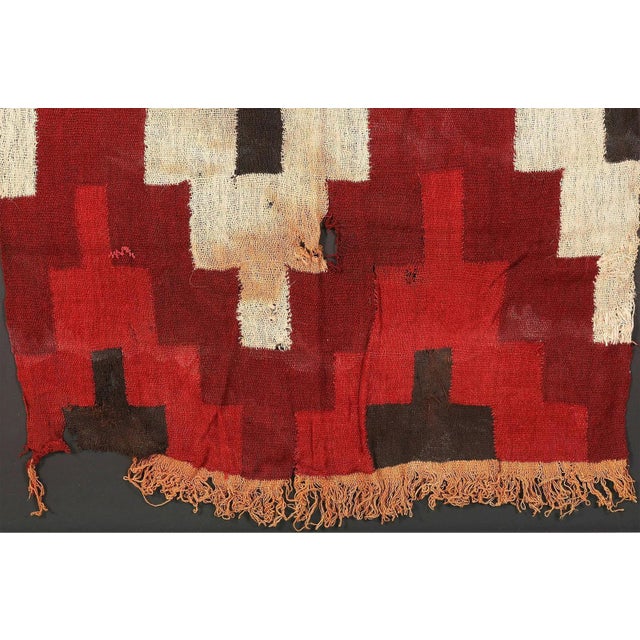 15th Century & Earlier Framed Nazca Textile Panel with Step Design For Sale - Image 5 of 6